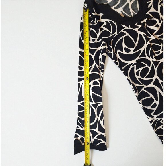 White House Black Market Tunic Top – Black & Ivory Rose Print – Stretch S - Picture 6 of 8